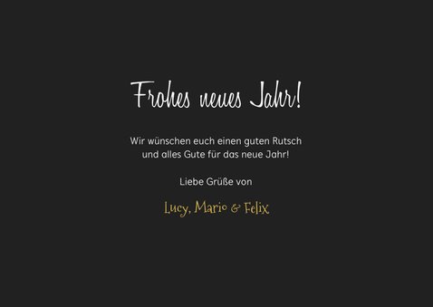 2022 Neujahrskarte mit Uhr und Foto 3