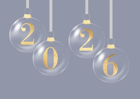 2026 Kerstkaart blauwe dennentakken 2