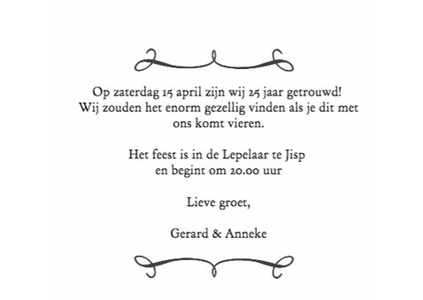 25 jaar huwelijk fotolijst 3