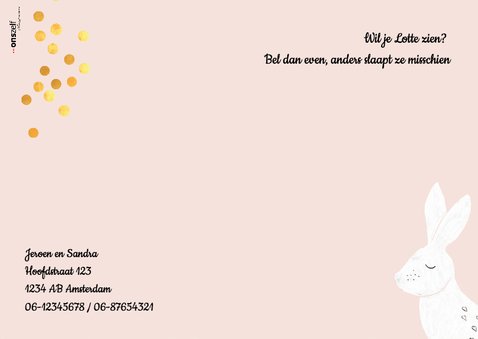 'A little piece of heaven' lief geboortekaartje 2
