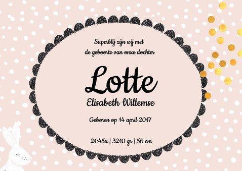 'A little piece of heaven' lief geboortekaartje 3