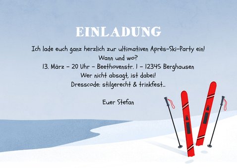 Après-Ski-Party Einladung Schilder & Gondeln 3