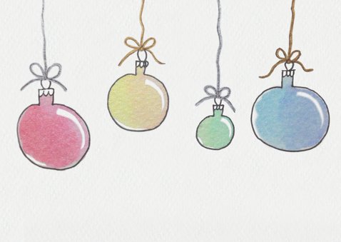 Aquarel kerstballen 2