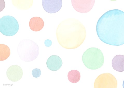 Aquarel stippen verjaardag AliesDesign 2