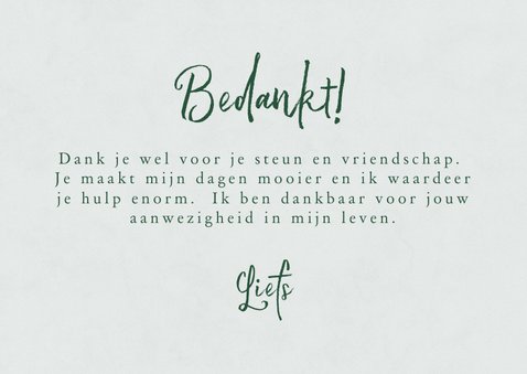 Bedanken vriendschap kaart met bloemen 3