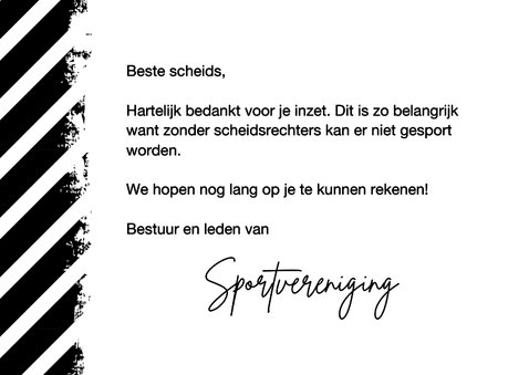 Bedankkaart bedankt scheids 3