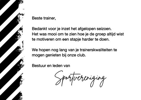 Bedankkaart bedankt trainer 3
