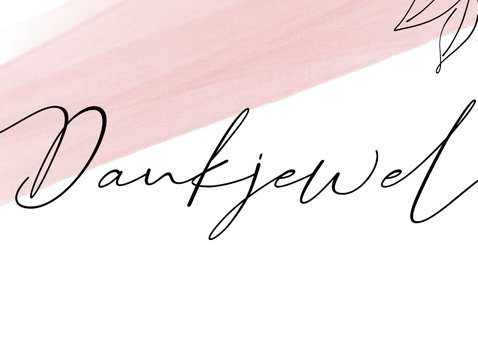 Bedankkaart communie waterverf met lijntekening en fotos 2