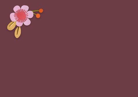 Bedankkaart herfstbloemen 2