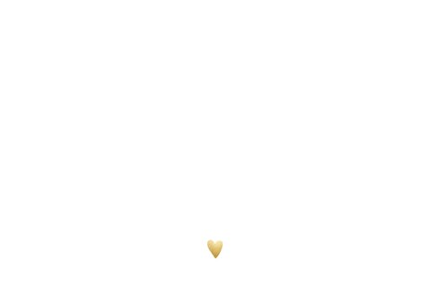 Bedankkaart 'Love and thanks' met goudlook en waterverf Achterkant