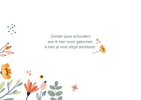 Bedankkaart met getekende bloemen 3