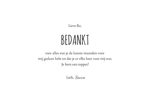 Bedankkaart met stippen en vlaggetjes met tekst thank you 3