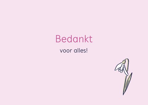 Bedankkaart vrolijke bloemen 3