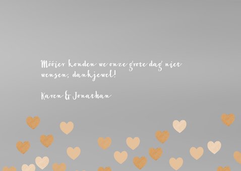 Bedankkaart zwevende hartjes 3