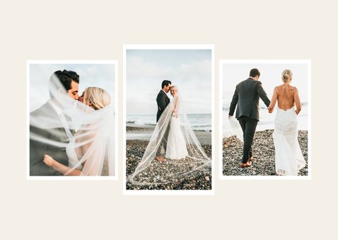Bedankkaartje bruiloft stijlvol pastel lijntekening foto 2