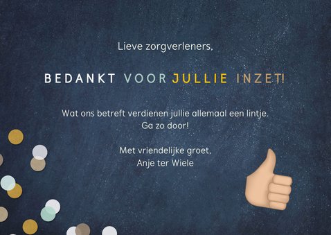 Bedankkaartje hulpverleners team - verdienen een lintje 3