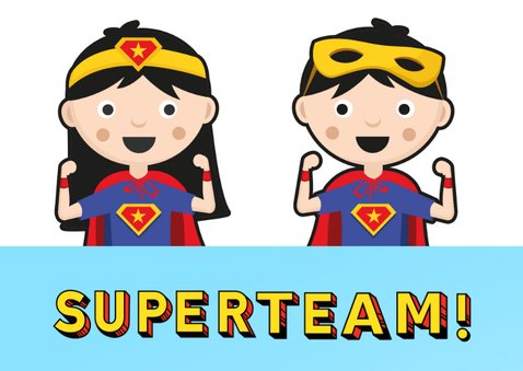 Bedankkaartje superhelden - wij zijn een superteam! 2