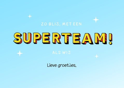 Bedankkaartje superhelden - wij zijn een superteam! 3