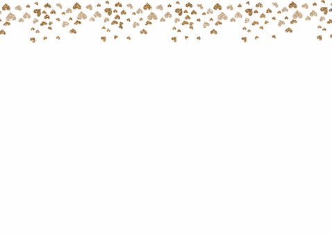 Bedankt bruiloft goud hartjes 2