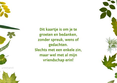 Bedankt groene blaadjes 3