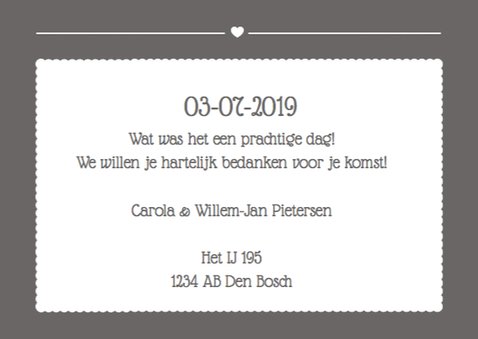 Bedankt Huwelijk Eigen Foto 3