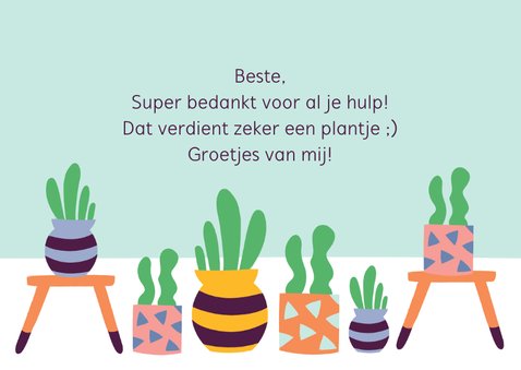 Bedanktkaart cactus vetplanten 3