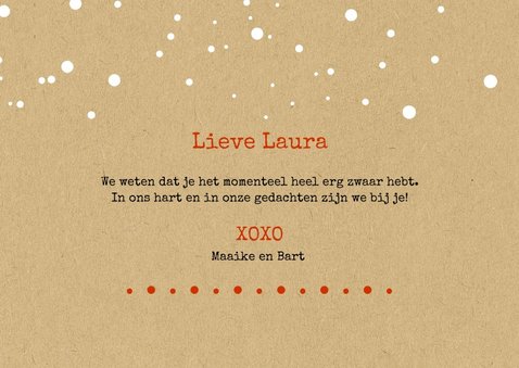 Beterschap xoxo hugs and kisses voor steun 3