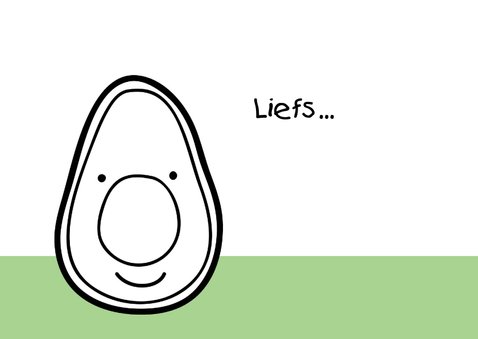 Beterschapskaart avocado tekening 3