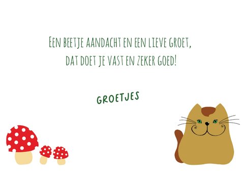Beterschapskaart - Kat herfst 3