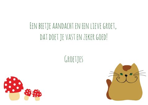 Beterschapskaart - Kat herfst 3