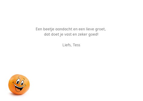 Beterschapskaart met mandarijnen smileys, word snel beter! 3