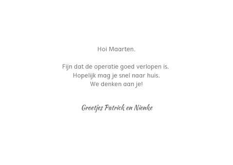 Beterschapskaart met pleister poppetje en doodle binnenkant 3