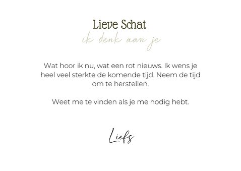 Beterschapskaart van liggend hondje met koppie op grond 3