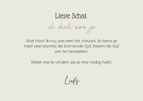 Beterschapskaart van liggend hondje met koppie op grond 3