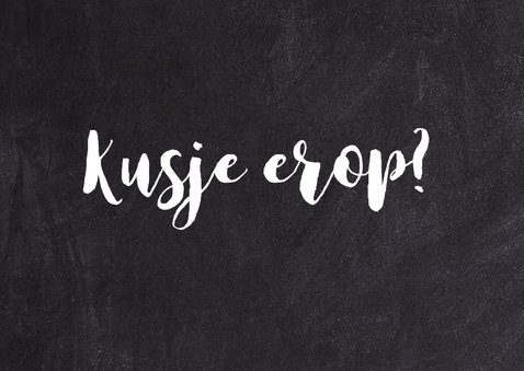 Beterschapskaart voor man met humor - kusje erop? 2
