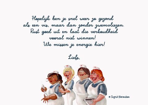 Beterschapskaart zusters in bos 3