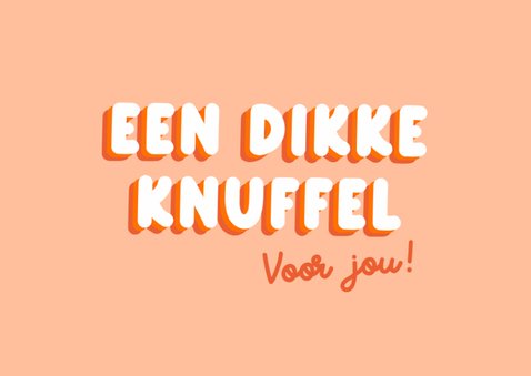 Beterschapskaartje met stippen oranje een dikke knuffel 2