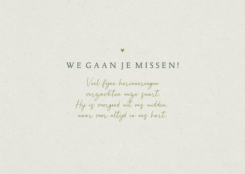 Bidprent rouw klassiek stijlvol bomen waterverf groen 2