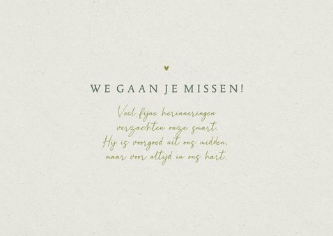 Bidprent rouw klassiek stijlvol bomen waterverf groen 2