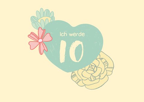 Blumige Einladung zum Kindergeburtstag 2