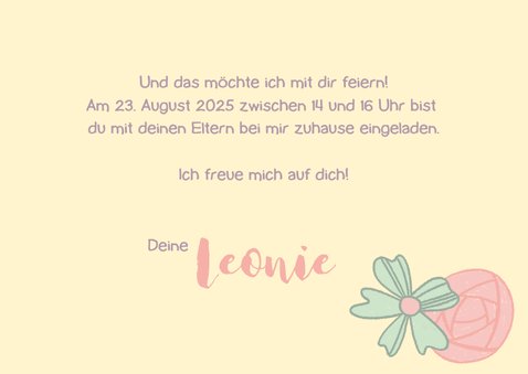 Blumige Einladung zum Kindergeburtstag 3