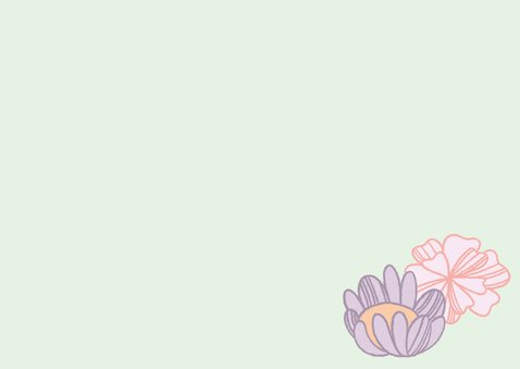 Blumige Einladung zum Kindergeburtstag Rückseite