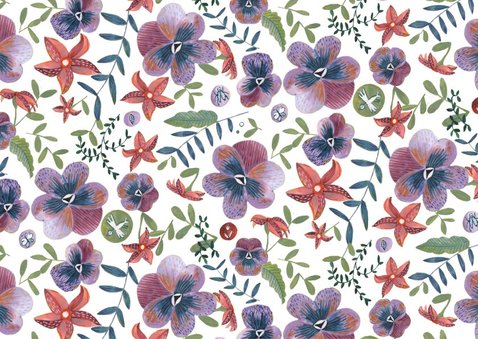 Botanische bruiloft bedankkaartje 2