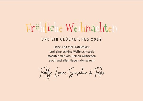 Bunte Weihnachtskarte Foto und Figuren 3