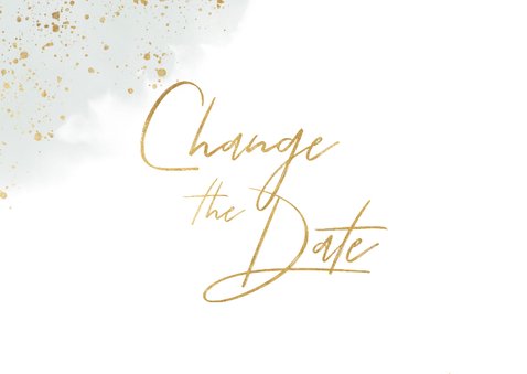 Change the Date kaart eucalyptus en groene waterverf 2