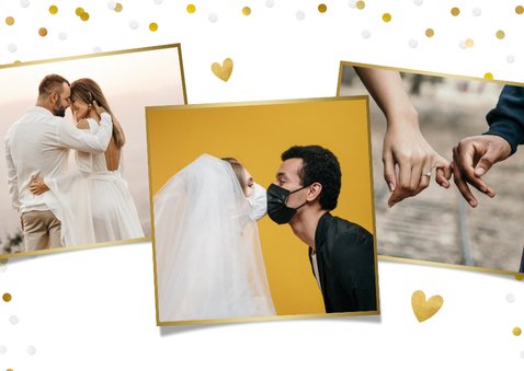 Change-the-Date-Karte Fotokarte mit Goldschrift 2