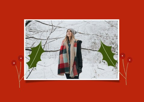 Christelijke kerstkaart met engeltjes en banner 2027 2
