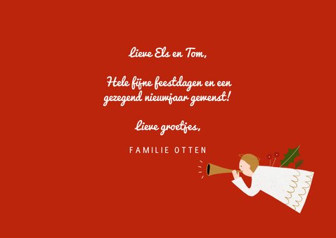 Christelijke kerstkaart met engeltjes en banner 2027 3