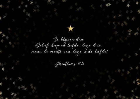 Christelijke kerstkaart met foto - Geloof hoop en liefde 2