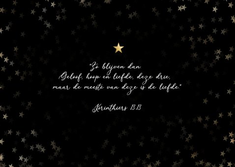 Christelijke kerstkaart met foto - Geloof hoop en liefde 2